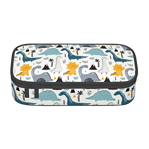 BHHJKK Niedliches Cartoon-Dinosaurier-Federmäppchen, großes Fassungsvermögen, Federmäppchen, niedliches Schreibwaren für Damen, Herren, Erwachsene, Siehe Abbildung, Einheitsgröße, Federmäppchen von BHHJKK