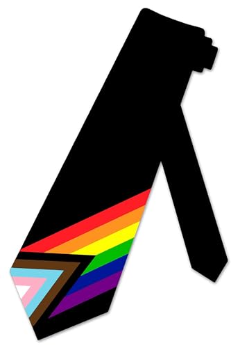 BHHJKK Pride Ties LGBTQ Krawatte, Regenbogen-Krawatte, Schwarz , One size von BHHJKK