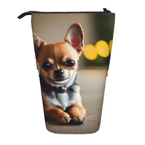 BHHJKK Teleskop-Federmäppchen mit Chihuahua-Hund, Federmäppchen, Organizer, Schreibwaren, Stifteetui mit Reißverschluss, Schwarz , Einheitsgröße, Federmäppchen BHHJKK Teleskop-Federmäppchen mit Chihuahua-Hund, Federmäppchen, Organizer, Schreibwaren, Stifteetui mit Reißverschluss, Schwarz , Einheitsgröße, Federmäppchen von BHHJKK