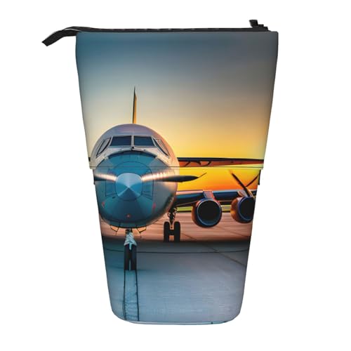 BHHJKK Teleskop-Federmäppchen mit Flugzeug bei Sonnenuntergängen, Federmäppchen, Organizer, Schreibwaren, Stifteetui mit Reißverschluss, Schwarz , Einheitsgröße, Federmäppchen BHHJKK Teleskop-Federmäppchen mit Flugzeug bei Sonnenuntergängen, Federmäppchen, Organizer, Schreibwaren, Stifteetui mit Reißverschluss, Schwarz , Einheitsgröße, Federmäppchen von BHHJKK