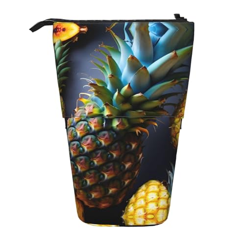 BHHJKK Teleskop-Federmäppchen mit Frucht-Ananas-Design, Federmäppchen, Organizer, Schreibwaren, Stifteetui mit Reißverschluss, Schwarz , Einheitsgröße, Federmäppchen BHHJKK Teleskop-Federmäppchen mit Frucht-Ananas-Design, Federmäppchen, Organizer, Schreibwaren, Stifteetui mit Reißverschluss, Schwarz , Einheitsgröße, Federmäppchen von BHHJKK