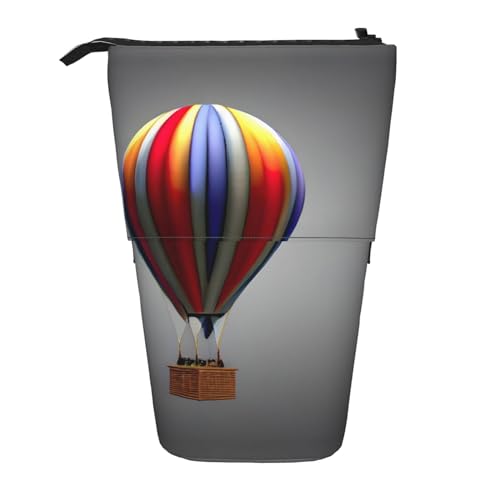 BHHJKK Teleskop-Federmäppchen mit Heißluftballon, Federmäppchen, Organizer, Schreibwaren, Stifteetui mit Reißverschluss, Schwarz , Einheitsgröße, Federmäppchen von BHHJKK