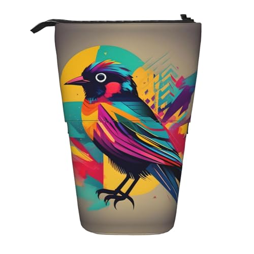 BHHJKK Teleskop-Federmäppchen mit buntem Vogelmotiv, Federmäppchen, Organizer, Schreibwaren, Stifteetui mit Reißverschluss, Schwarz , Einheitsgröße, Federmäppchen BHHJKK Teleskop-Federmäppchen mit buntem Vogelmotiv, Federmäppchen, Organizer, Schreibwaren, Stifteetui mit Reißverschluss, Schwarz , Einheitsgröße, Federmäppchen von BHHJKK
