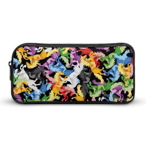 BHHJKK Tragbares Federmäppchen, Kuh-Druck, lila, kleine Aufbewahrung, Stiftetasche, langlebig, Schreibwaren-Organizer für Männer und Frauen, Büro, Reisen, Stil (141), Einheitsgröße, Federmäppchen von BHHJKK