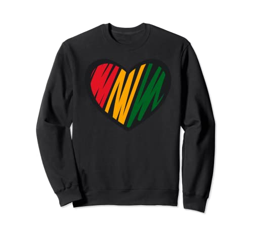 Black History Month Herren T-Shirt mit Herzmotiv, Rot, Gold und Grün Sweatshirt Black History Month Herren T-Shirt mit Herzmotiv, Rot, Gold und Grün Sweatshirt von BHM Love Forever