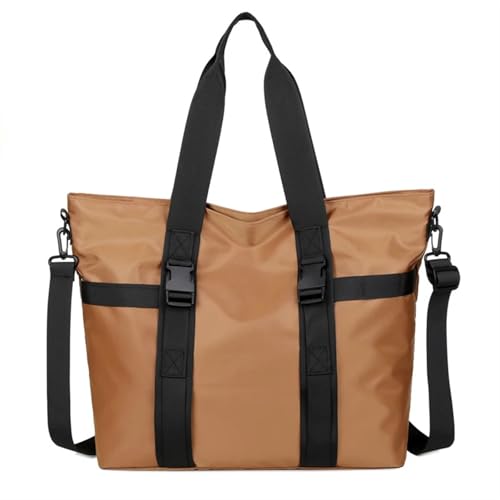 BHOUTY Handgepäck 2 Stück Reisetasche, eine Schultertasche, Umhängetasche, tragbare Fitnesstasche, Sporttasche, Camping, Fitnessstudio Reisetasche(Brown) von BHOUTY