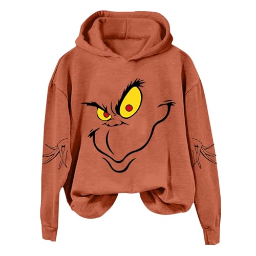 BHXUTK Weihnachtspullover Damen Grün Hoodie Damen Pullover mit Kapuze Weihnachtspullover Langarm Oberteile Lustiger Christmas Pulli Ugly Hoody Sweatshirt Tops Winter Weihnachts Kapuzenpullover BHXUTK Weihnachtspullover Damen Grün Hoodie Damen Pullover mit Kapuze Weihnachtspullover Langarm Oberteile Lustiger Christmas Pulli Ugly Hoody Sweatshirt Tops Winter Weihnachts Kapuzenpullover von BHXUTK