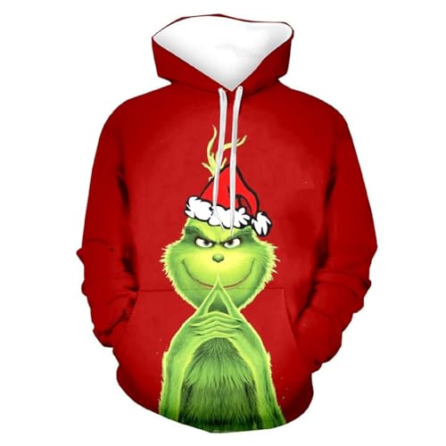 BHXUTK Weihnachtspullover Herren Kapuzenpullover Kreativer Weihnachts Pullover Weihnachtsmann 3D Hoodie Lustiger Bequemes Langarm Sweatshirt Kapuzenpulli BHXUTK Weihnachtspullover Herren Kapuzenpullover Kreativer Weihnachts Pullover Weihnachtsmann 3D Hoodie Lustiger Bequemes Langarm Sweatshirt Kapuzenpulli von BHXUTK