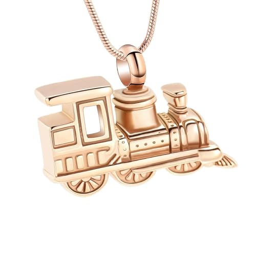 BIAIHQIE Asche-Anhänger für Männer, Asche-Andenken, Gedenkschmuck, Roségold von BIAIHQIE