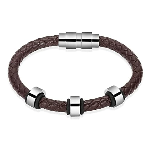 BIAIHQIE Asche-Armband für Asche, Edelstahl-Urne für Asche, Gedenkarmreif aus echtem Leder für Männer, Braun, 22 cm BIAIHQIE Asche-Armband für Asche, Edelstahl-Urne für Asche, Gedenkarmreif aus echtem Leder für Männer, Braun, 22 cm von BIAIHQIE