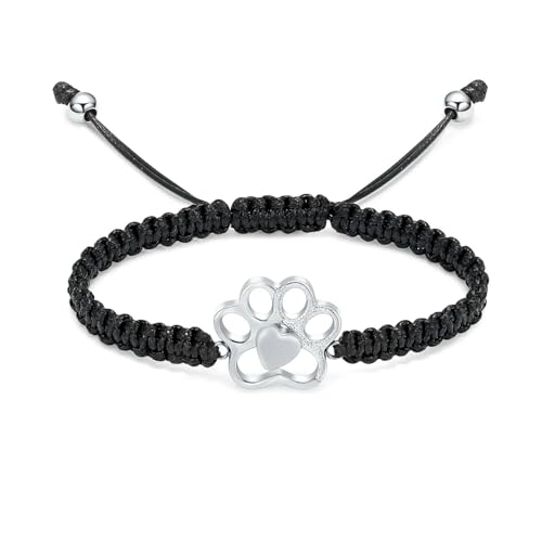 BIAIHQIE Asche-Urnen-Armband, Gedenkschmuck, Länge verstellbar, Pfotenurnen, Feuerbestattungsarmreif für Tierasche, geflochtenes Seil, Andenken, Damen und Herren, A BIAIHQIE Asche-Urnen-Armband, Gedenkschmuck, Länge verstellbar, Pfotenurnen, Feuerbestattungsarmreif für Tierasche, geflochtenes Seil, Andenken, Damen und Herren, A von BIAIHQIE