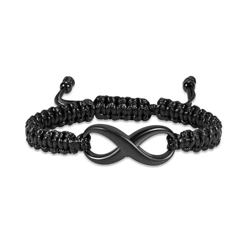 BIAIHQIE Einäscherung Armband Urne Armband für Asche Geflochtenes Seil Verstellbares Andenken Memorial Menschliche Asche Armband für Frauen Männer-schwarz BIAIHQIE Einäscherung Armband Urne Armband für Asche Geflochtenes Seil Verstellbares Andenken Memorial Menschliche Asche Armband für Frauen Männer-schwarz von BIAIHQIE