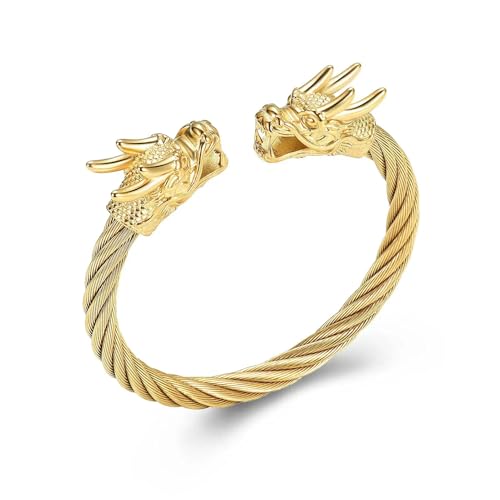 BIAIHQIE Einäscherung Schmuck Drache Urne Armband für Asche für Männer Edelstahl Esche Armband Verstellbares Andenken Memorial Armband-gold-60mm BIAIHQIE Einäscherung Schmuck Drache Urne Armband für Asche für Männer Edelstahl Esche Armband Verstellbares Andenken Memorial Armband-gold-60mm von BIAIHQIE
