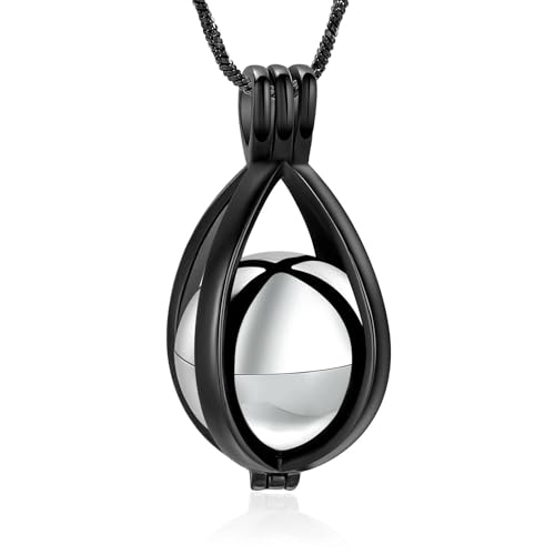 BIAIHQIE Feuerbestattungsschmuck Hohlkugel-Urnenkette für Asche Gedenkmedaillon-Anhänger Schmuck für Frauen/Männer-AAA_c von BIAIHQIE