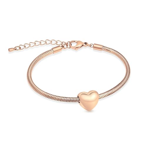 BIAIHQIE Herz Urne Armband für Asche Edelstahl Einäscherung Schmuck Denkmal Menschliche Asche Andenken Einäscherung Armband für Frauen Männer-Rose BIAIHQIE Herz Urne Armband für Asche Edelstahl Einäscherung Schmuck Denkmal Menschliche Asche Andenken Einäscherung Armband für Frauen Männer-Rose von BIAIHQIE