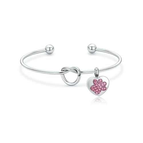 BIAIHQIE Herz Urne Armband für Asche Kristall Pfote Abdruck Einäscherung Schmuck Edelstahl Andenken Memorial Asche Armband für Frauen Männer-rosa BIAIHQIE Herz Urne Armband für Asche Kristall Pfote Abdruck Einäscherung Schmuck Edelstahl Andenken Memorial Asche Armband für Frauen Männer-rosa von BIAIHQIE