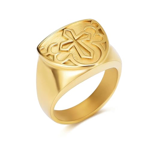 BIAIHQIE Kreuz-Einäscherungsring für Asche für Männer, Gedenkasche, Andenken, Fingerring für einen geliebten Menschen, 6, Gold BIAIHQIE Kreuz-Einäscherungsring für Asche für Männer, Gedenkasche, Andenken, Fingerring für einen geliebten Menschen, 6, Gold von BIAIHQIE