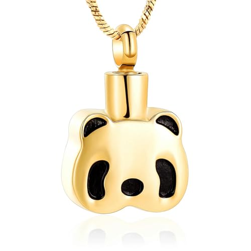 BIAIHQIE Pandabär-Urnenkette für Aschehalter, Einäscherungsschmuck für Asche, für Frauen und Männer, Haustier-Gedenkkette, Einäscherungskette, Gold BIAIHQIE Pandabär-Urnenkette für Aschehalter, Einäscherungsschmuck für Asche, für Frauen und Männer, Haustier-Gedenkkette, Einäscherungskette, Gold von BIAIHQIE