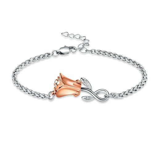 BIAIHQIE Rosenblüte Urne Armband für Asche Einäscherung Schmuck Edelstahl Andenken Schmuck Memorial Esche Armband Schmuck für Männer Frauen-Rose BIAIHQIE Rosenblüte Urne Armband für Asche Einäscherung Schmuck Edelstahl Andenken Schmuck Memorial Esche Armband Schmuck für Männer Frauen-Rose von BIAIHQIE