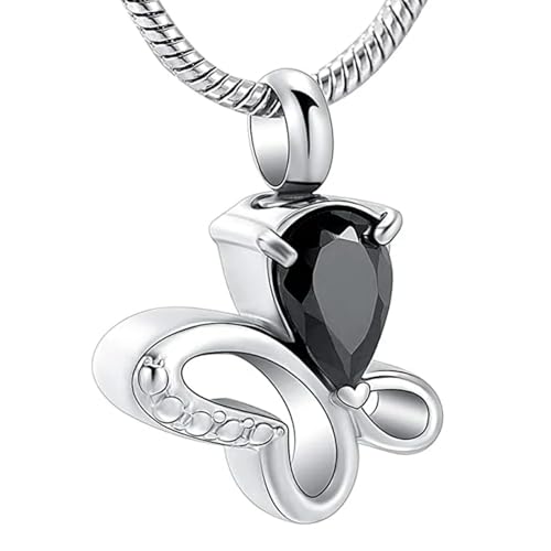 BIAIHQIE Schmetterlings-Urnen-Halskette für Asche, Andenken, Gedenk-Einäscherungsschmuck für Frauen und Mütter BIAIHQIE Schmetterlings-Urnen-Halskette für Asche, Andenken, Gedenk-Einäscherungsschmuck für Frauen und Mütter von BIAIHQIE