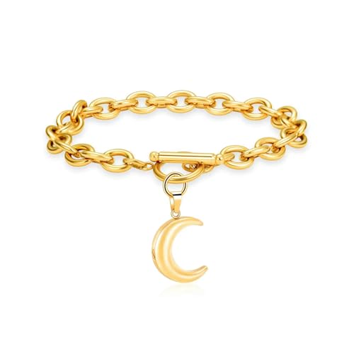BIAIHQIE Urne Armband für Asche Mond Einäscherung Schmuck für Esche Edelstahl Andenken Memorial Urne Schmuck Asche Anhänger für Frauen Männer-gold BIAIHQIE Urne Armband für Asche Mond Einäscherung Schmuck für Esche Edelstahl Andenken Memorial Urne Schmuck Asche Anhänger für Frauen Männer-gold von BIAIHQIE