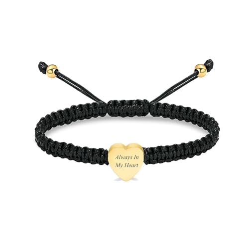 BIAIHQIE Urnenarmband für Asche Herz Einäscherung Armband Edelstahl Esche Anhänger Verstellbares Andenken Gedenkarmband für Frauen Männer-gold BIAIHQIE Urnenarmband für Asche Herz Einäscherung Armband Edelstahl Esche Anhänger Verstellbares Andenken Gedenkarmband für Frauen Männer-gold von BIAIHQIE