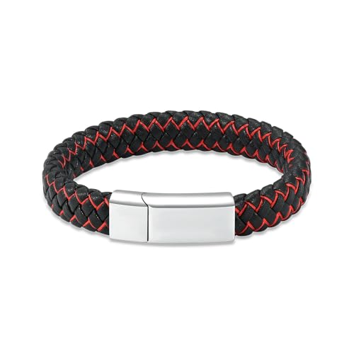 BIAIHQIE Urnenarmband mit kostenloser Gravur, Leder-Gedenkarmband für Männer mit Metallschnalle, kleine Urnen für Asche, Andenkenschmuck, G, 22 cm BIAIHQIE Urnenarmband mit kostenloser Gravur, Leder-Gedenkarmband für Männer mit Metallschnalle, kleine Urnen für Asche, Andenkenschmuck, G, 22 cm von BIAIHQIE