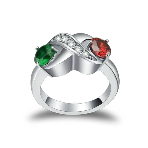 BIAIHQIE Urnenring für Asche, für Frauen, Aschehalter, Geburtssteinring für die Asche geliebter Menschen, Schmuck (Größe 6–10)-8-AAA_b von BIAIHQIE
