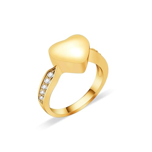 BIAIHQIE Urnenring mit Liebesherz für die Asche von Haustieren, Hunden/Katzen, Andenken, Gedenkschmuck, „Forever in My Heart“, Pfotenabdruck, Einäscherungs-Fingerringe, 10 Gold BIAIHQIE Urnenring mit Liebesherz für die Asche von Haustieren, Hunden/Katzen, Andenken, Gedenkschmuck, „Forever in My Heart“, Pfotenabdruck, Einäscherungs-Fingerringe, 10 Gold von BIAIHQIE