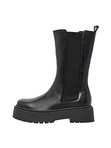 BIANCO Damen BIADEB Long Mid Calf Boot, Black, 36 EU von BIANCO