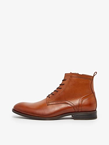 BIANCO Herren BIABYRON Leather Lace Up Ankle Boot, Brandy, 44 EU von BIANCO