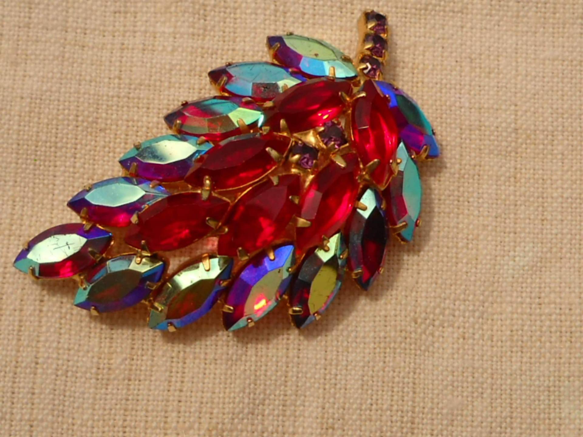 1950S Juliana Delizza Elster - Vintage Strass Brosche Verifiziert von BIANGELS