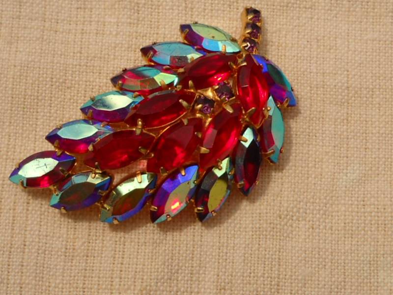 1950S Juliana Delizza Elster - Vintage Strass Brosche Verifiziert von BIANGELS