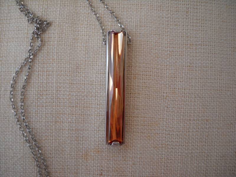 Halskette High End 70Er Jahre Made in Italy - Sterling Silber Gelb Stein von BIANGELS