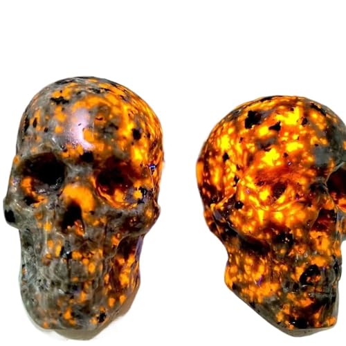 BIANMTSW 1pc 5cm Crystal Skull Carved Statue For Halloween Decoration Gift Craft Flint von BIANMTSW