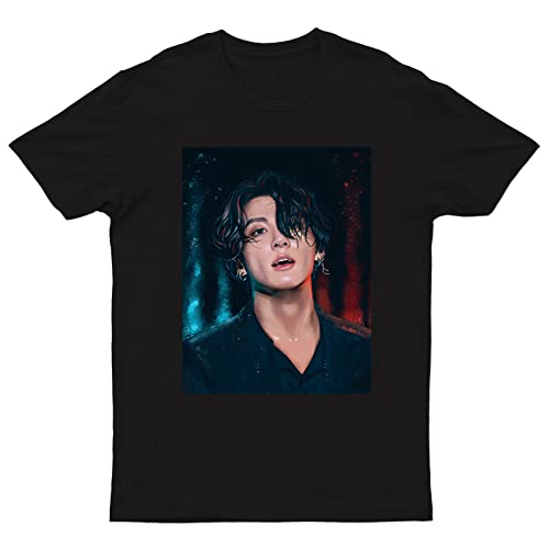 BIAOMA Jungkook Südkoreanischer Sänger BTS Mitglied Herren Oversize T-Shirt – Unisex 100% Baumwolle Größe S-3XL, Schwarz , XXL BIAOMA Jungkook Südkoreanischer Sänger BTS Mitglied Herren Oversize T-Shirt – Unisex 100% Baumwolle Größe S-3XL, Schwarz , XXL von BIAOMA