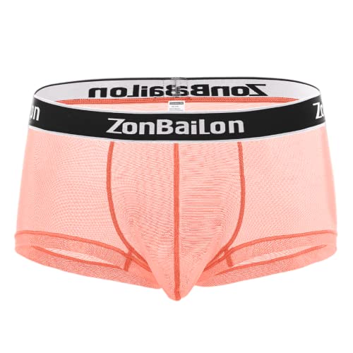 BIATWOWR Boxer Herrenslips Unterwäsche Sexy Durchsichtige Atmungsaktive Komfortable Unterhosen Orange M BIATWOWR Boxer Herrenslips Unterwäsche Sexy Durchsichtige Atmungsaktive Komfortable Unterhosen Orange M von BIATWOWR