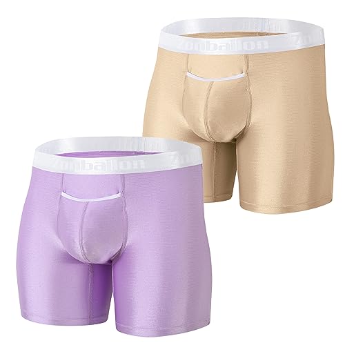 BIATWOWR Boxers Briefs Mens Horizontal Fly Silk Men Underwear Ultra Breathable Enhancing Pouch BIATWOWR Boxers Briefs Mens Horizontal Fly Silk Men Underwear Ultra Breathable Enhancing Pouch von BIATWOWR