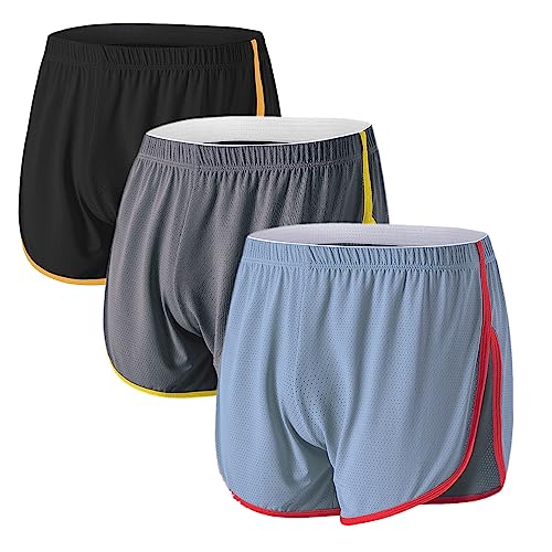 BIATWOWR Herren Boxershorts Atmungsaktive und Bequem Boxershorts mit Seitenschlitz 3 Multi M BIATWOWR Herren Boxershorts Atmungsaktive und Bequem Boxershorts mit Seitenschlitz 3 Multi M von BIATWOWR