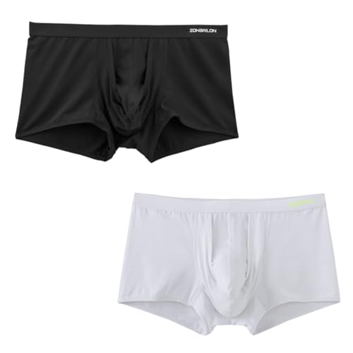 BIATWOWR Herren Boxershorts Unterhosen Getrenntem Tascheneinsatz Taille Elastizität Shorts Herren Unterwäsche Schwarz Weiß M BIATWOWR Herren Boxershorts Unterhosen Getrenntem Tascheneinsatz Taille Elastizität Shorts Herren Unterwäsche Schwarz Weiß M von BIATWOWR