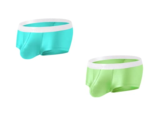 BIATWOWR Herren Boxershorts Unterwäsche aus Seide mit Einem Beutel Sexy und Atmungsaktive 2 Multi 2XL BIATWOWR Herren Boxershorts Unterwäsche aus Seide mit Einem Beutel Sexy und Atmungsaktive 2 Multi 2XL von BIATWOWR