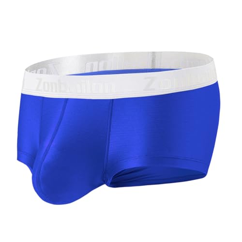 BIATWOWR Herren Boxershorts Unterwäsche aus Seide mit Einem Beutel Sexy und Atmungsaktive Blau L BIATWOWR Herren Boxershorts Unterwäsche aus Seide mit Einem Beutel Sexy und Atmungsaktive Blau L von BIATWOWR