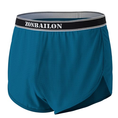 BIATWOWR Herren Boxershorts mit Breitem Bund Niedriger Bundhöhe Gute Gewebe Ohne Etikett Bequem und Atmungsaktiv Grün M von BIATWOWR