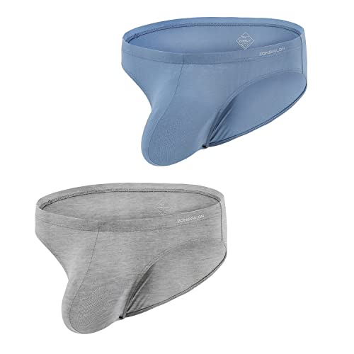 BIATWOWR Herren Dreiecks-Unterwäsche mit verstärktem Beutel für den Intimbereich, sexy, ohne Etikett Men's Bulge Enhancing Pouch Underwears Underpant Bikini von BIATWOWR