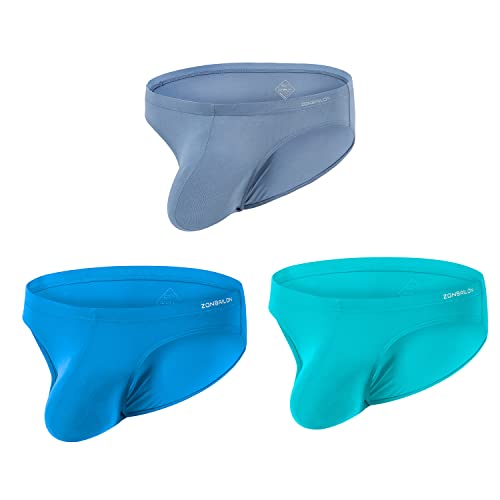 BIATWOWR Herren Dreiecks-Unterwäsche mit verstärktem Beutel für den Intimbereich, sexy, ohne Etikett Men's Bulge Enhancing Pouch Underwears Underpant Bikini von BIATWOWR