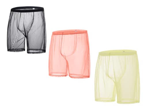 BIATWOWR Herren Sexy Shorts Boxershorts Herren Lockere Lässige Durchsichtige Shorts 3 Multi L BIATWOWR Herren Sexy Shorts Boxershorts Herren Lockere Lässige Durchsichtige Shorts 3 Multi L von BIATWOWR