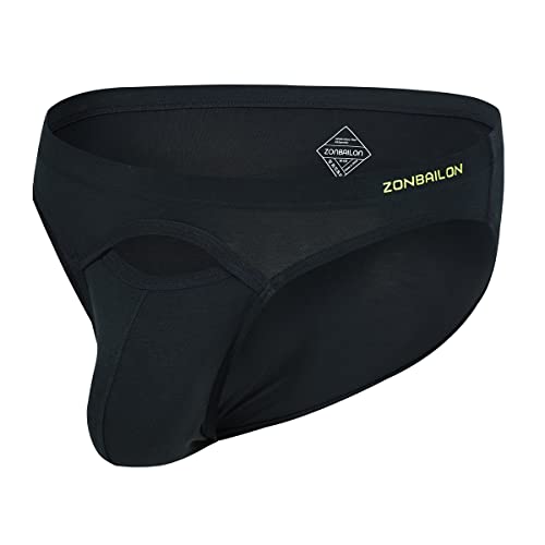 BIATWOWR Herren Bikini-Slip aus Bambusfaser Top Fly Atmungsaktiv Komfortabel Große Pouch Beule Weiche Unterwäsche XL von BIATWOWR