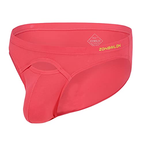 BIATWOWR Herren Bikini-Slip aus Bambusfaser Top Fly Atmungsaktiv Komfortabel Große Pouch Beule Weiche Unterwäsche L von BIATWOWR