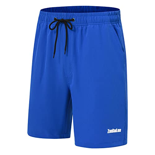 BIATWOWR Herren Sport Shorts Loose Workout Trunks Running Training Activewear Ultra Comfortable Lightweight with Pockets M Blau von BIATWOWR