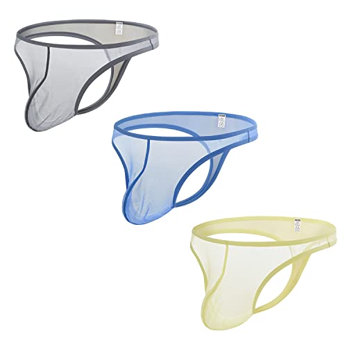 BIATWOWR Herren String Tanga Slips Transparent Unterwäsche Sexy Unterwäsche für Männer 3 Multi M BIATWOWR Herren String Tanga Slips Transparent Unterwäsche Sexy Unterwäsche für Männer 3 Multi M von BIATWOWR